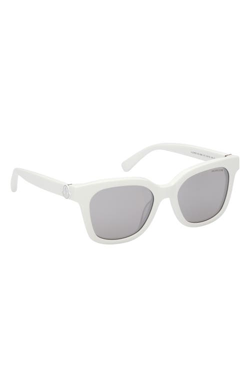 Shop Moncler Audree 50mm Square Sunglasses In White/smoke