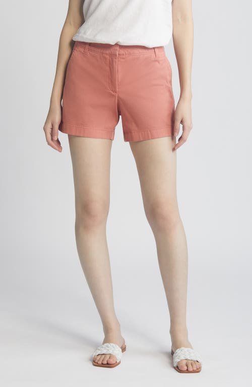 caslon(r) Twill Shorts in Pink Canyon