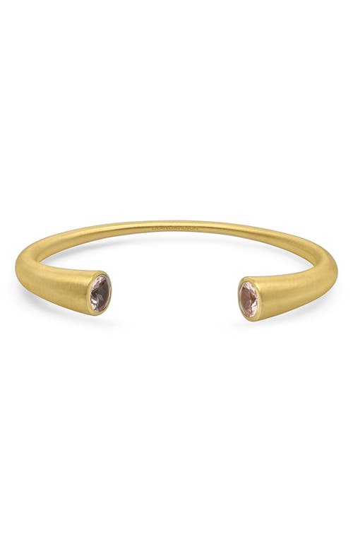 Core Signature Twin Morganite Cuff Bracelet in Morganite/Gold