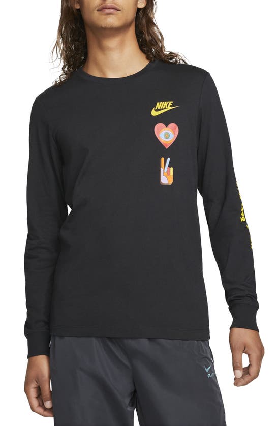 Nike Unifying Through Sport Long Sleeve Graphic Tee In Black | ModeSens