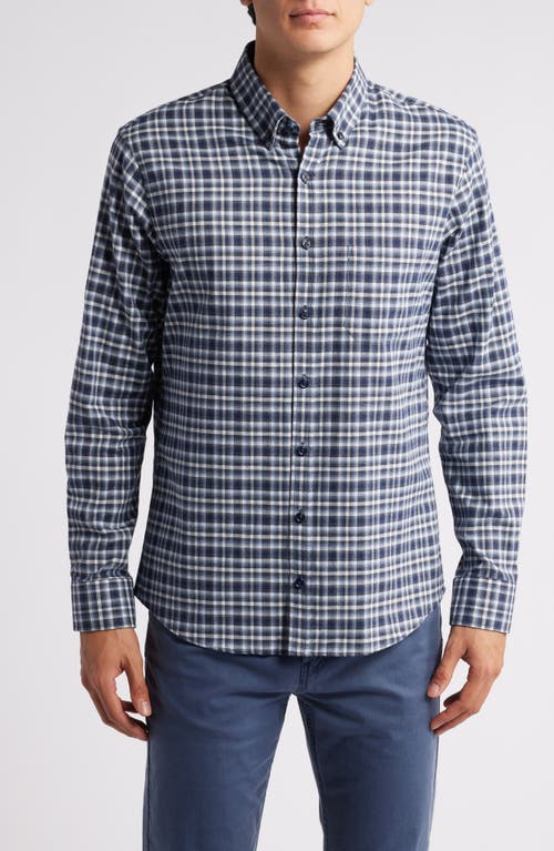 Brax Daniel Plaid Flannel Button-down Shirt In Dark Navy