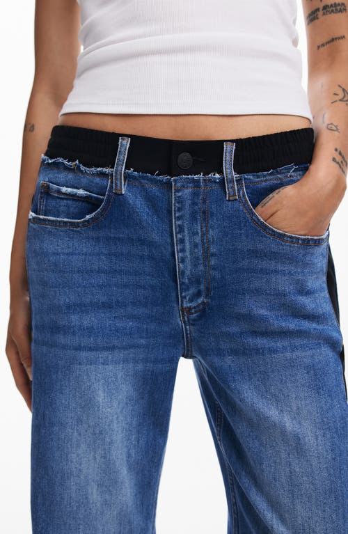 Desigual Ayana Straight Leg Jeans In Blue