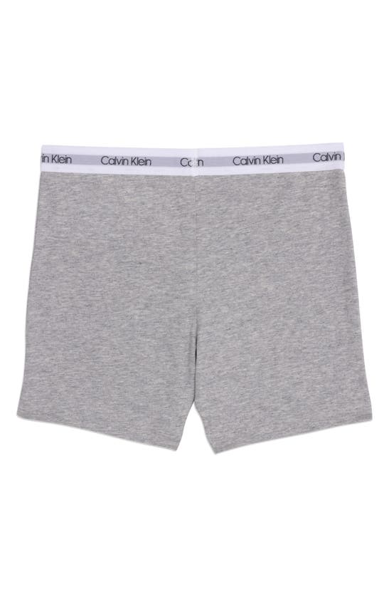 Shop Calvin Klein Kids' Stretch Cotton Boxers In Heather Grey