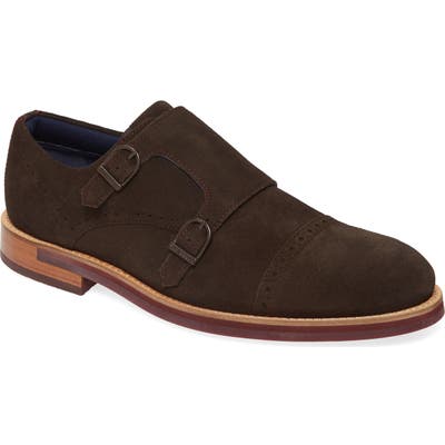 Ted Baker London Clinnte Double Monk Strap Shoe, Brown
