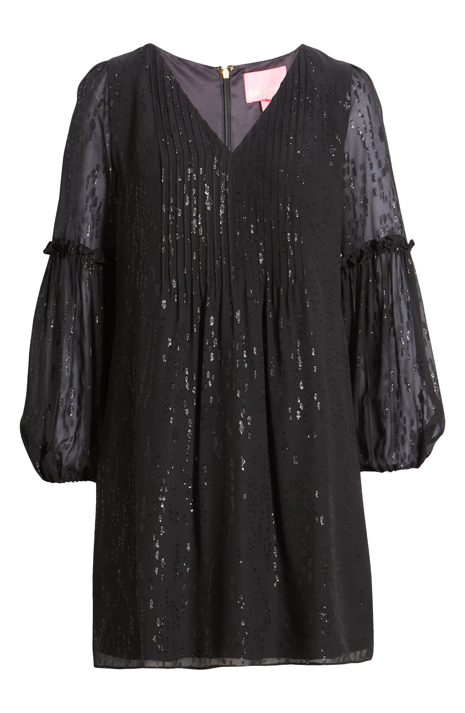 Lilly Pulitzer® Cleme Long Sleeve Metallic Silk Dress | Nordstrom