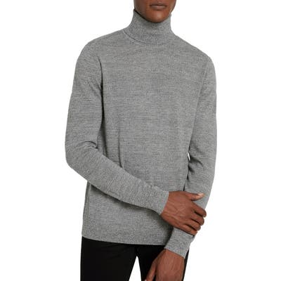 Frank And Oak Merino Wool Turtleneck Sweater, Grey
