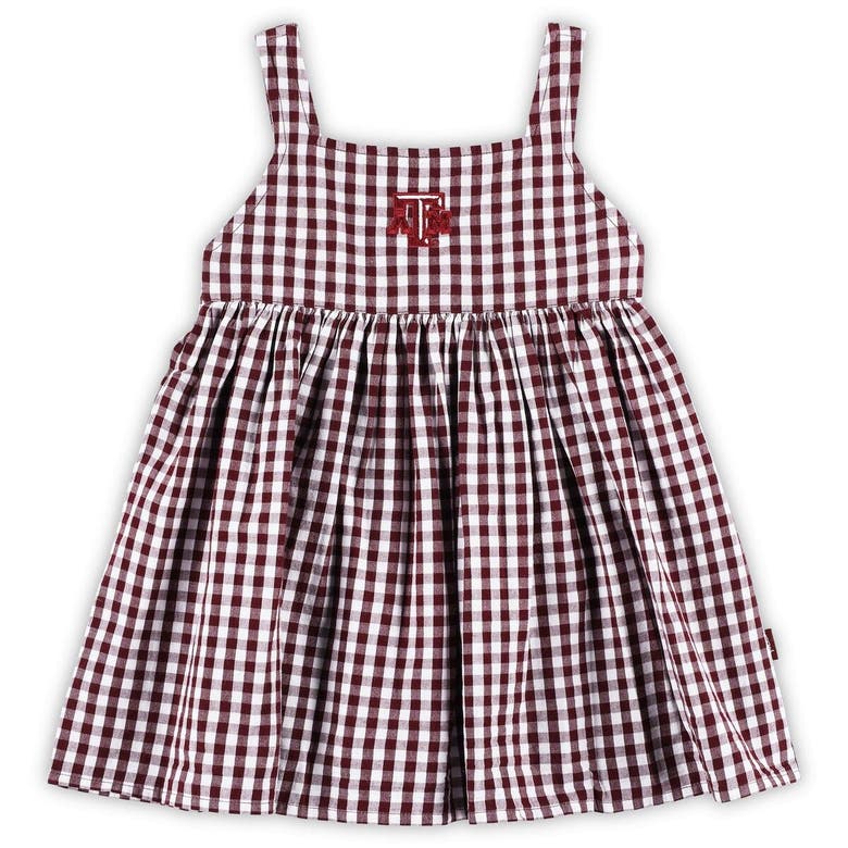 Garb Kids' Girls Toddler  Maroon Texas A&m Aggies Cara Woven Gingham Dress