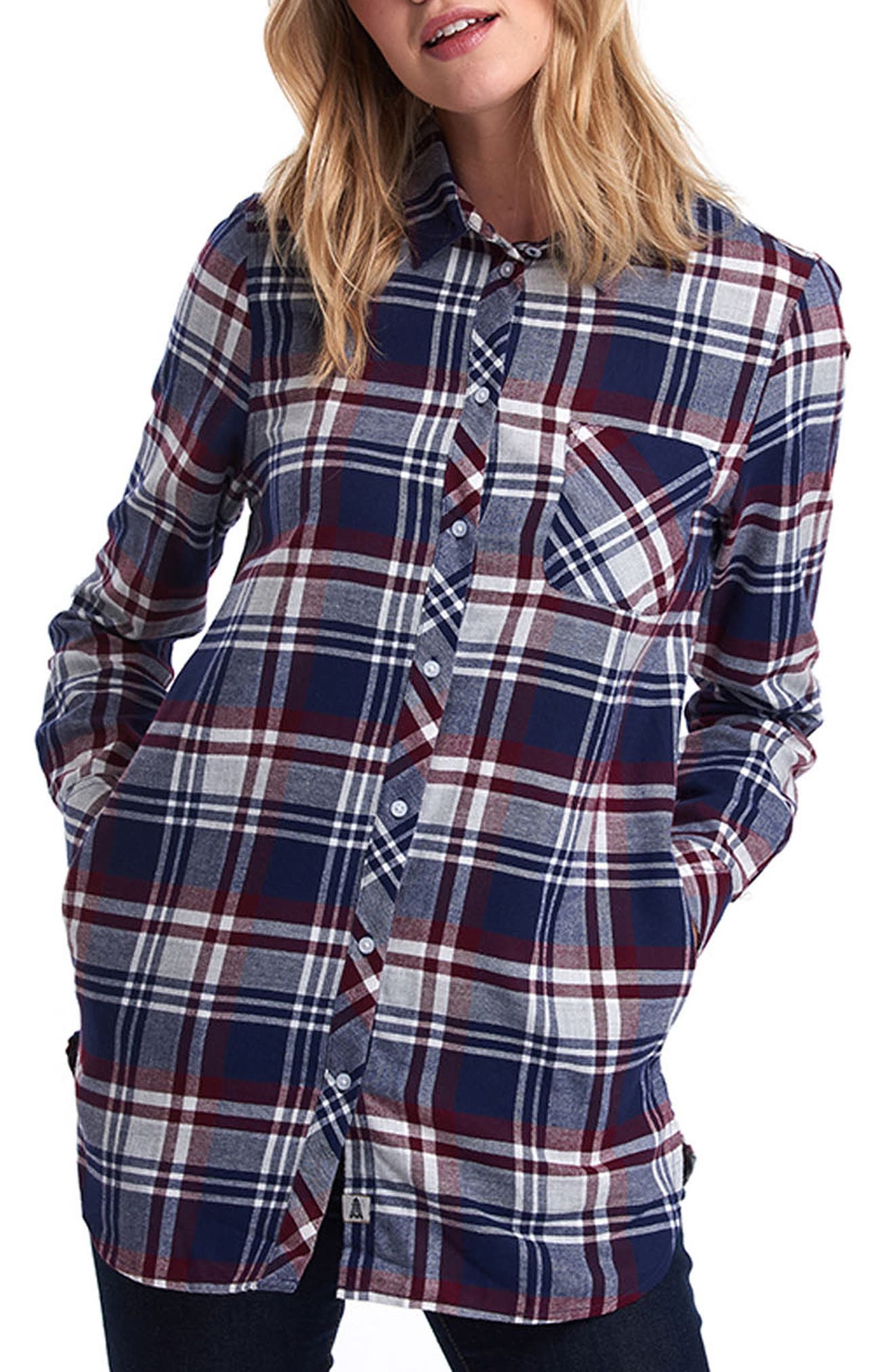 Barbour Windbound Plaid Pocketed Tunic 