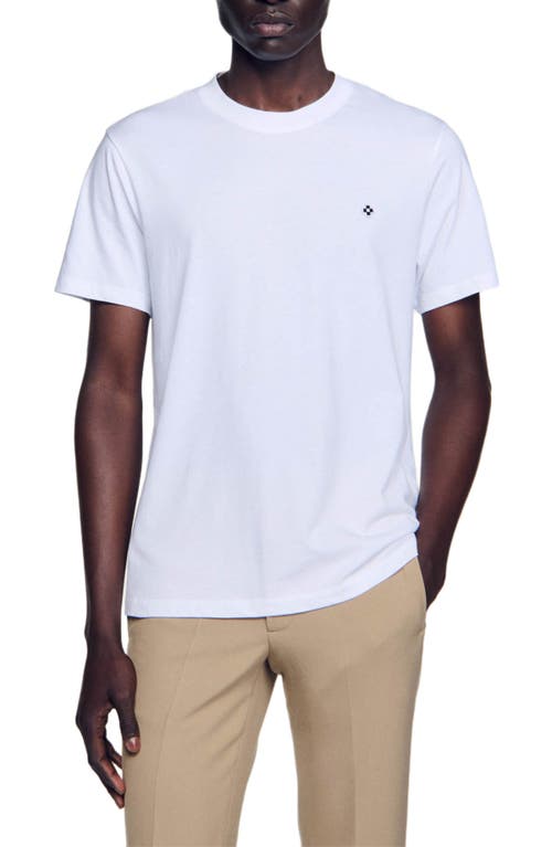 Shop Sandro T-shirt With Square Cross Patch In White