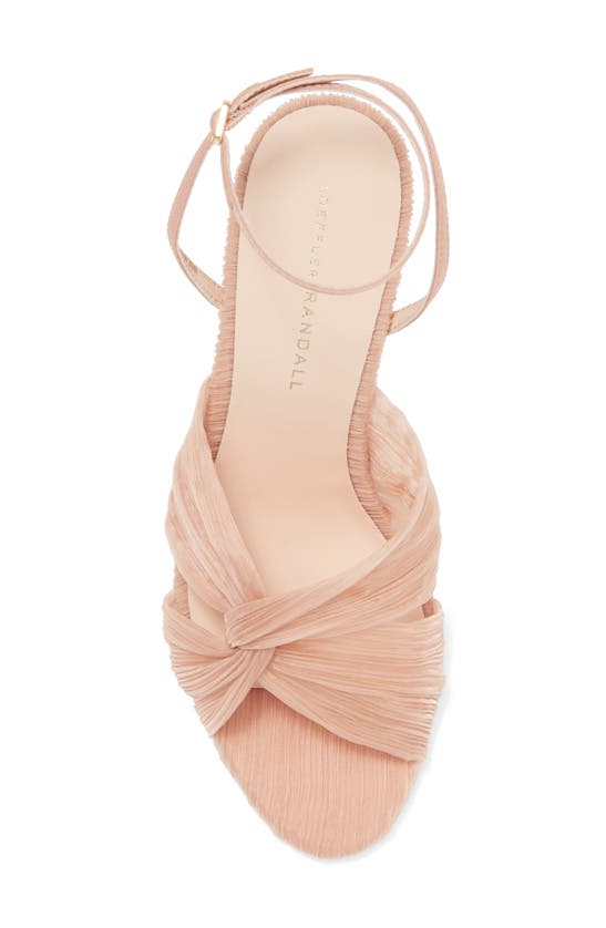 Shop Loeffler Randall Plissé Knotted Sparkle Sandal In Beauty
