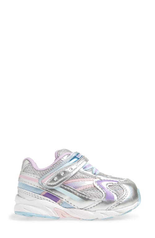Tsukihoshi Kids' Glitz Washable Sneaker In Silver/lavender