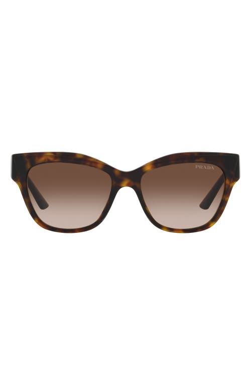 Prada 53mm Cat Eye Sunglasses in Brown Gradient