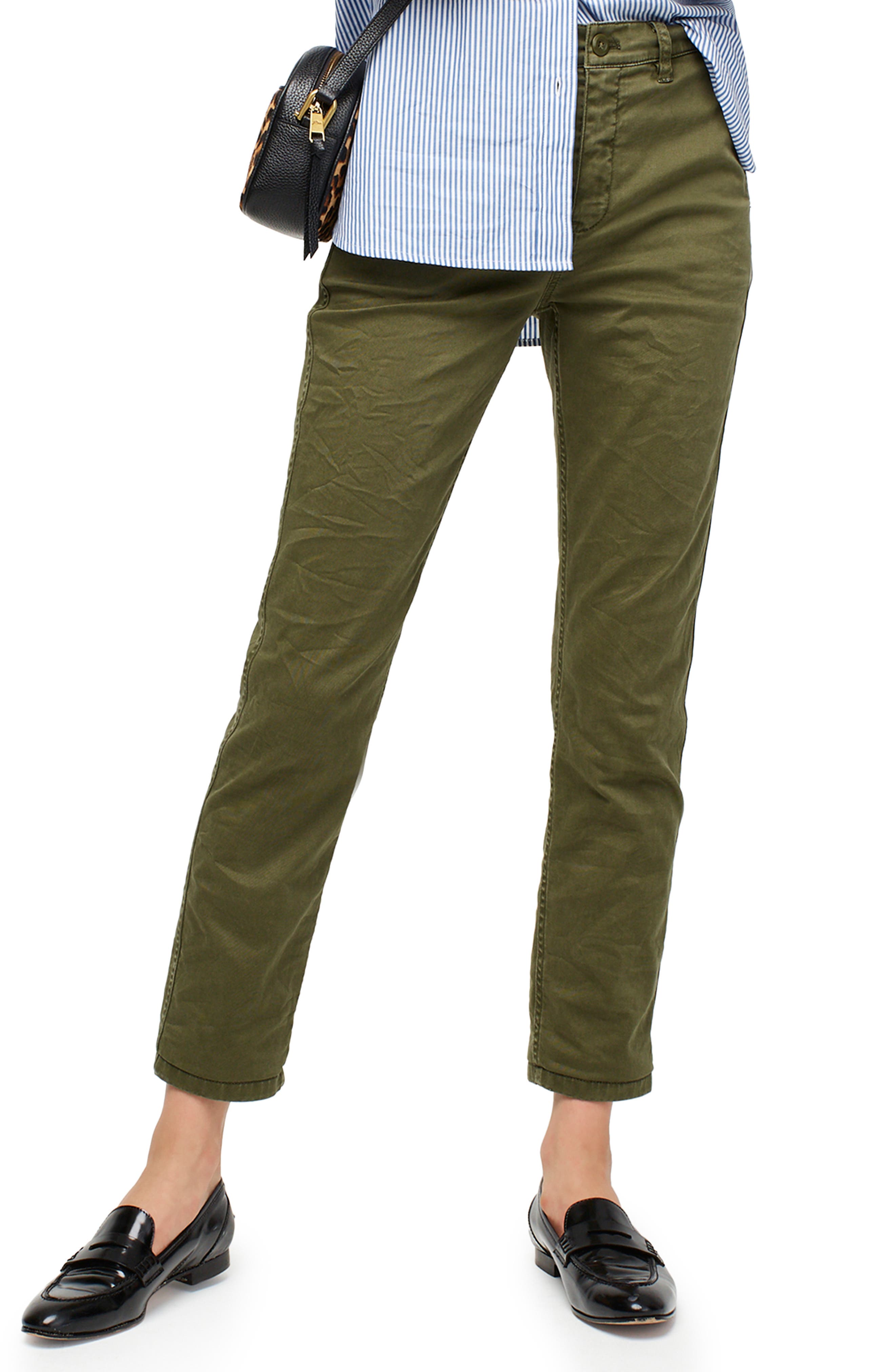 j crew green chinos