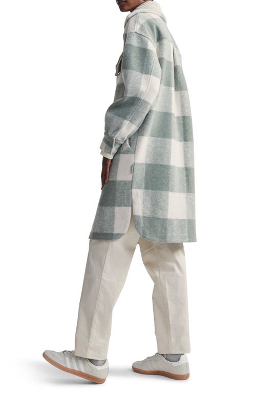 Varley Adriana Relaxed Fleece Coat In Lily Macro Check