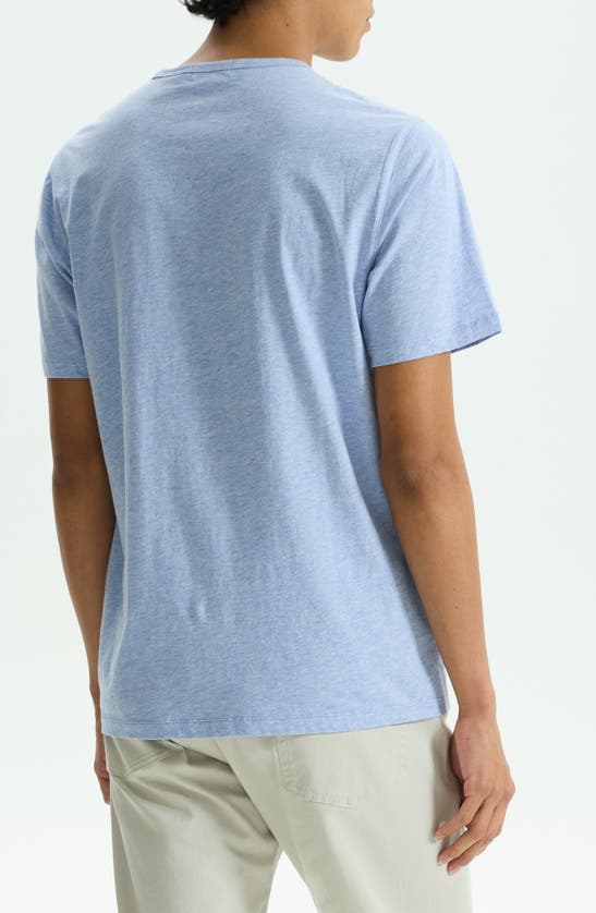 Shop Theory Precise Luxe Cotton Jersey Tee In Powder Blue Melange