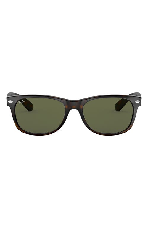 Ray-Ban Wayfarer 58mm Rectangular Sunglasses in Tortoise/Crystal Green at Nordstrom