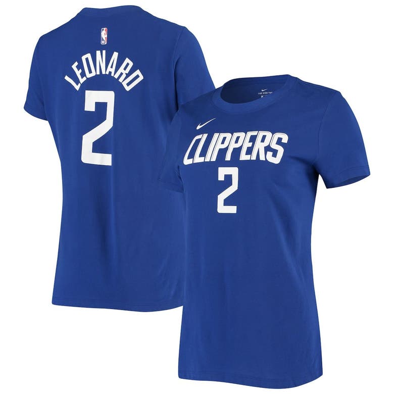 Youth Nike Kawhi Leonard White LA Clippers Name & Number Performance T-Shirt