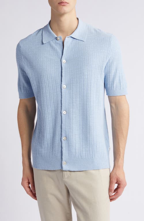 NN07 Nolan 6577 Knit Short Sleeve Button-Up Shirt at Nordstrom,