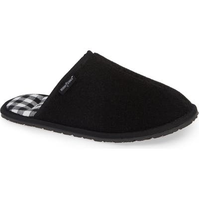 Minnetonka Franklin Scuff Slipper, Black