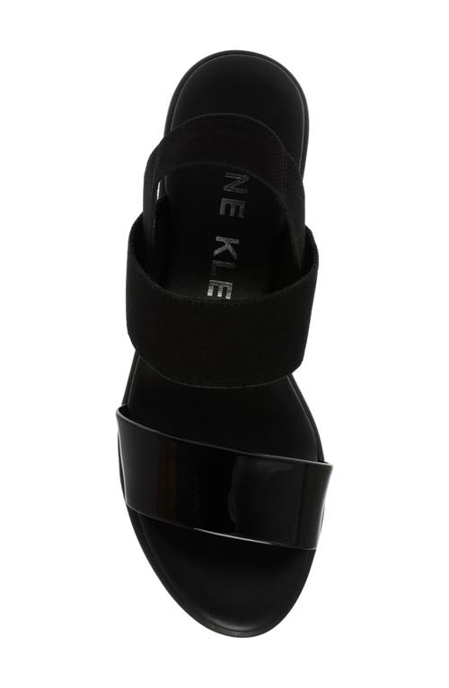 Anne Klein Poli Strappy Platform Wedge In Black