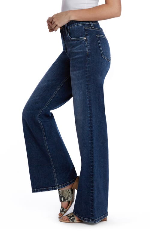 Shop Hint Of Blu High Waist Wide Leg Jeans In Night Sky Blue