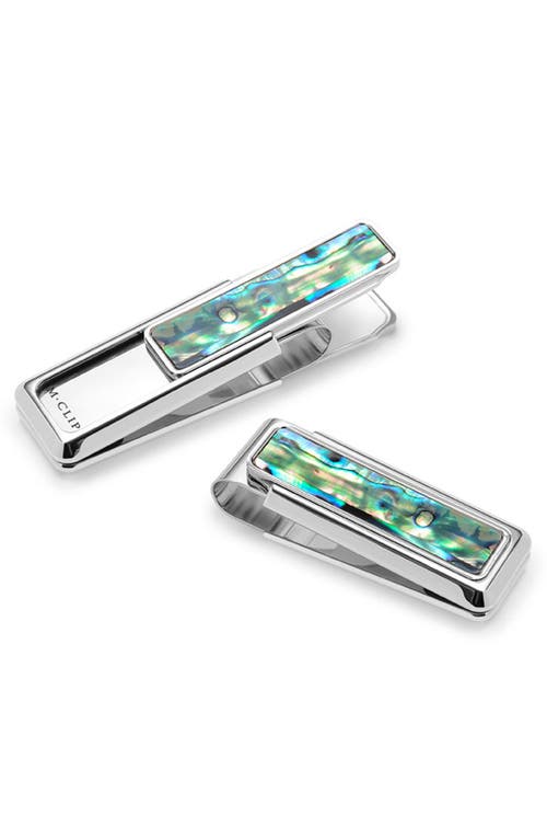 M-Clip® M-Clip Mother-of-Pearl Inlay Money Clip in Green