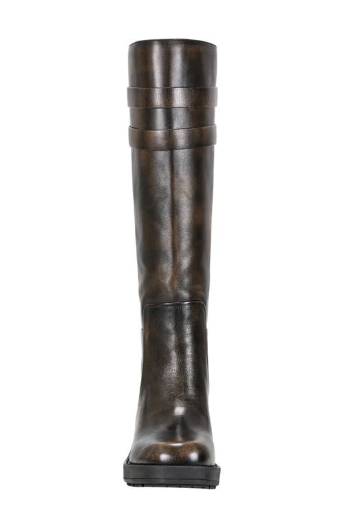 Shop Marc Fisher Ltd Dariya Knee High Riding Boot In Dark Brown