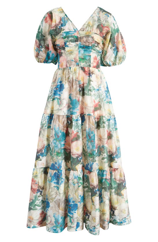 Shop & Other Stories Floral Print Tiered Dress In Ariel Aop