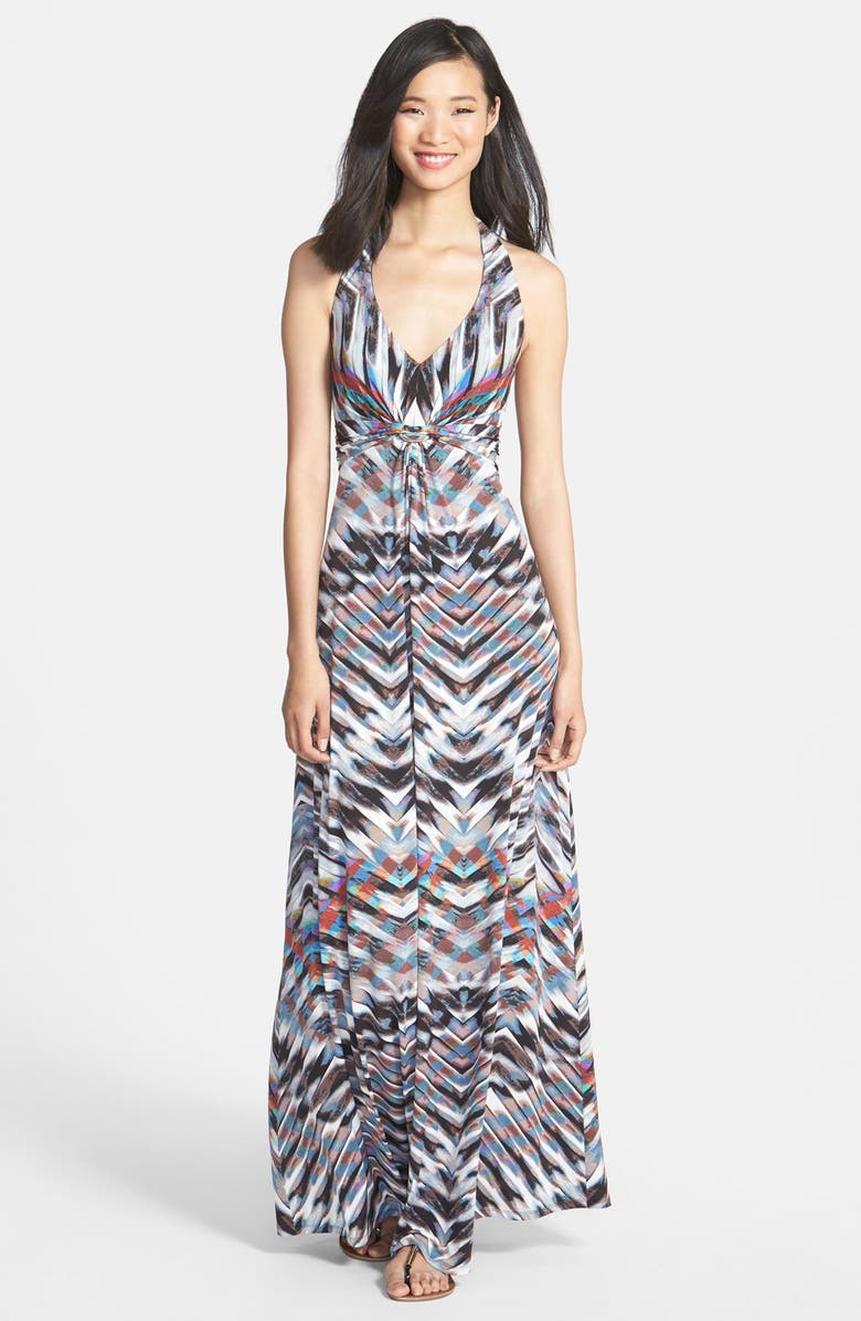 Jessica Simpson Print Jersey Halter Maxi Dress | Nordstrom