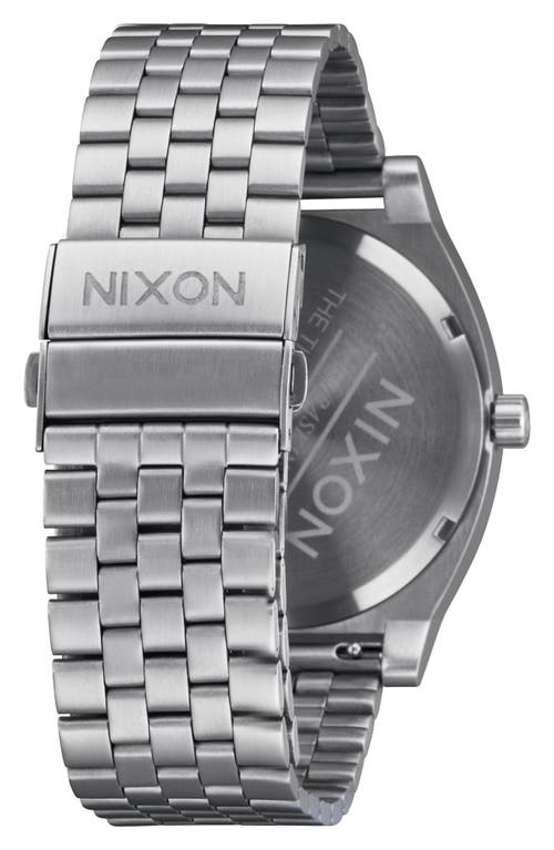Nixon Time Teller Solar Bracelet Watch, 40mm In Silver/jade Sunray