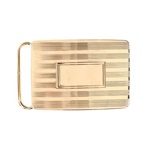 Trafalgar 30mm Sterling Silver Engine Turned With Large Loop Compression Belt Buckle In Gold