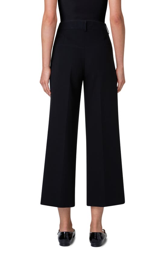 Shop Akris Flora Cotton Twill Crop Pants In Black