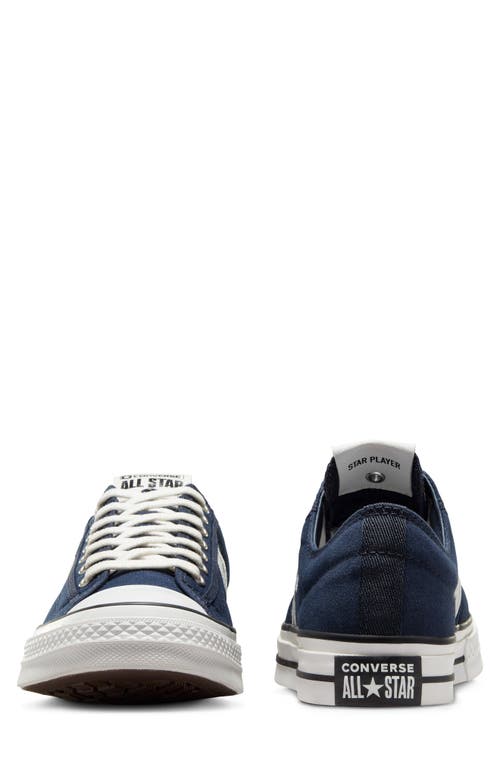 Converse Star Player 76 Hi Sneakers In Navy-blue In White