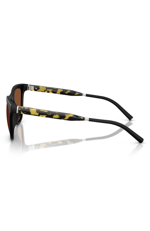 Oliver Peoples 51mm Polarized Pillow Sunglasses In Black Brown