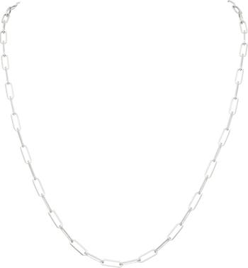 Stephanie Windsor 14k Gold Solid Paperclip Chain Necklace – Metier