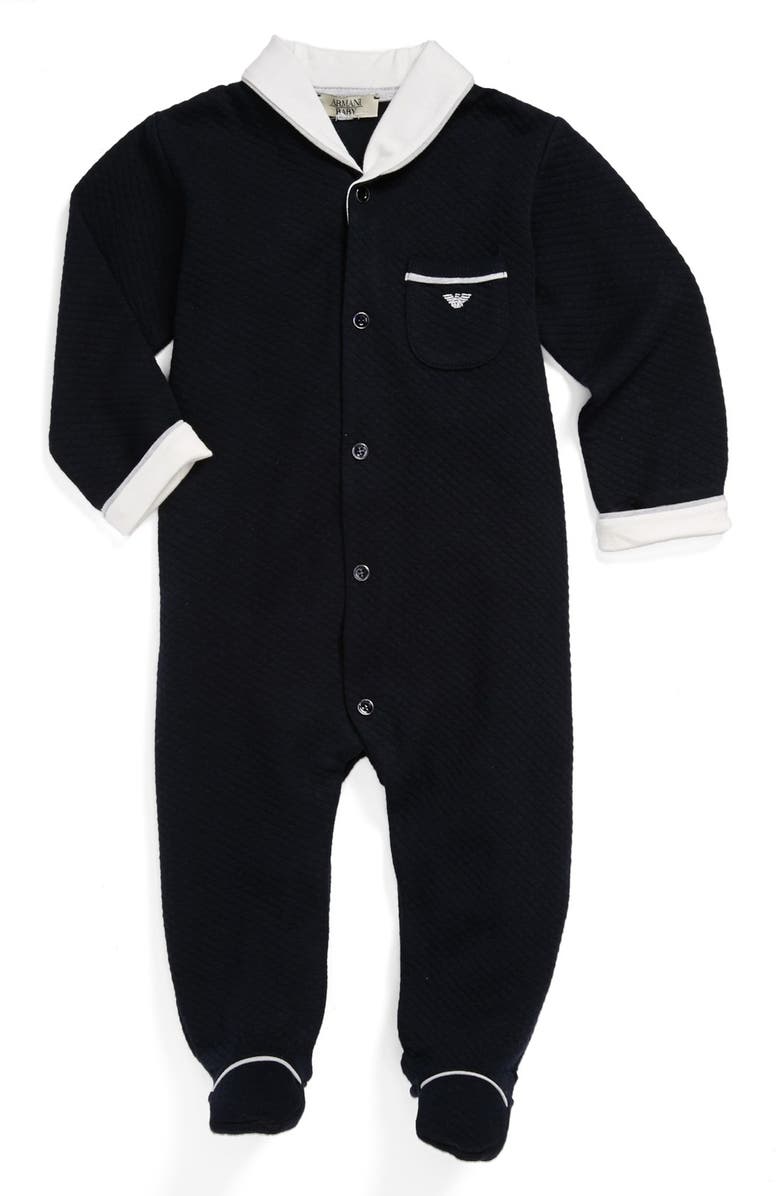 Armani Junior Quilted One-Piece (Baby Boys) | Nordstrom