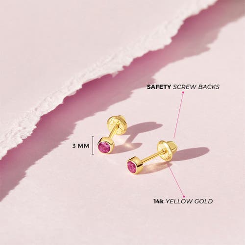 In Season Jewelry 14k Tiny Cubic Zirconia Birthstone Earrings In July