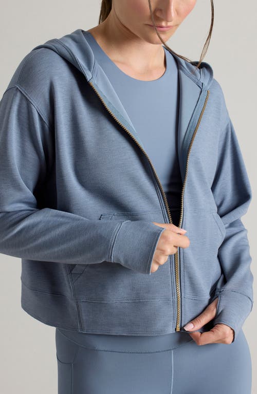 Shop Rhone Dreamglow Full Zip Hoodie In Blue Shadow