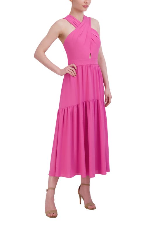 Shop Bcbgmaxazria Sleeveless A-line Dress In Pink