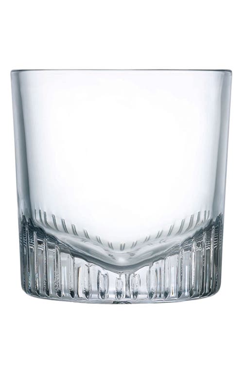 NUDE Set of 4 Double Old Fashioned Whiskey Glasses in Clear