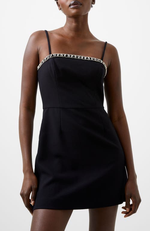 French Connection Embellished Neck Minidress at Nordstrom,