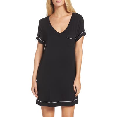 Nordstrom Lingerie Moonlight Sleep Shirt, Black