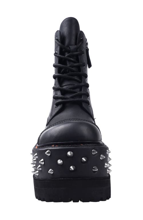 Zigi Emely Stud Platform Bootie In Black Leather