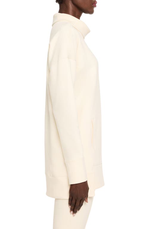 Nz Active By Nic+zoe Funnel Neck Scuba Tunic In Alabaster