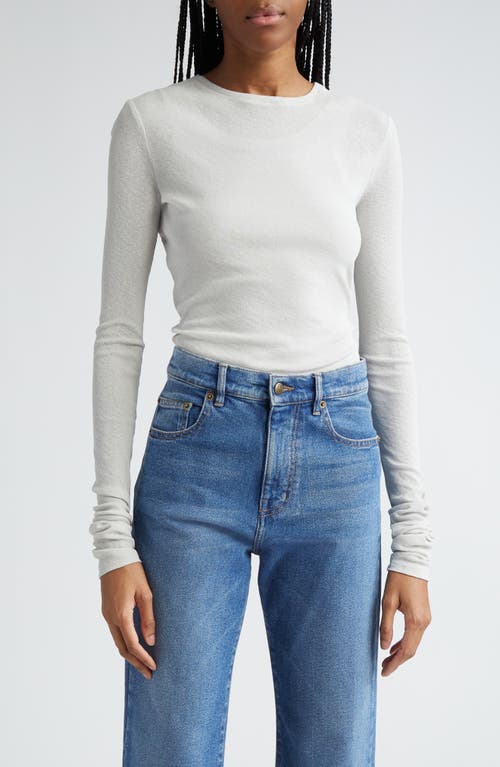 Proenza Schouler Roger Layered Gauzy Jersey Top Pale Grey at Nordstrom,