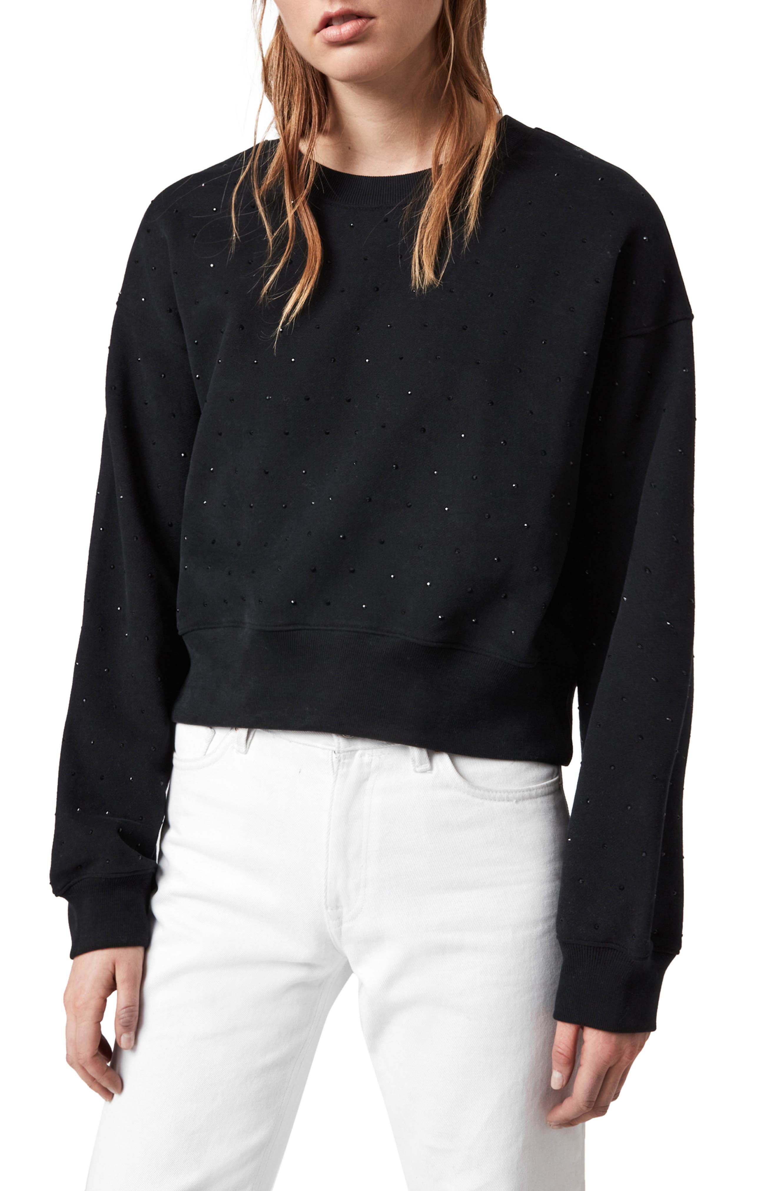 all saints white sweatshirt