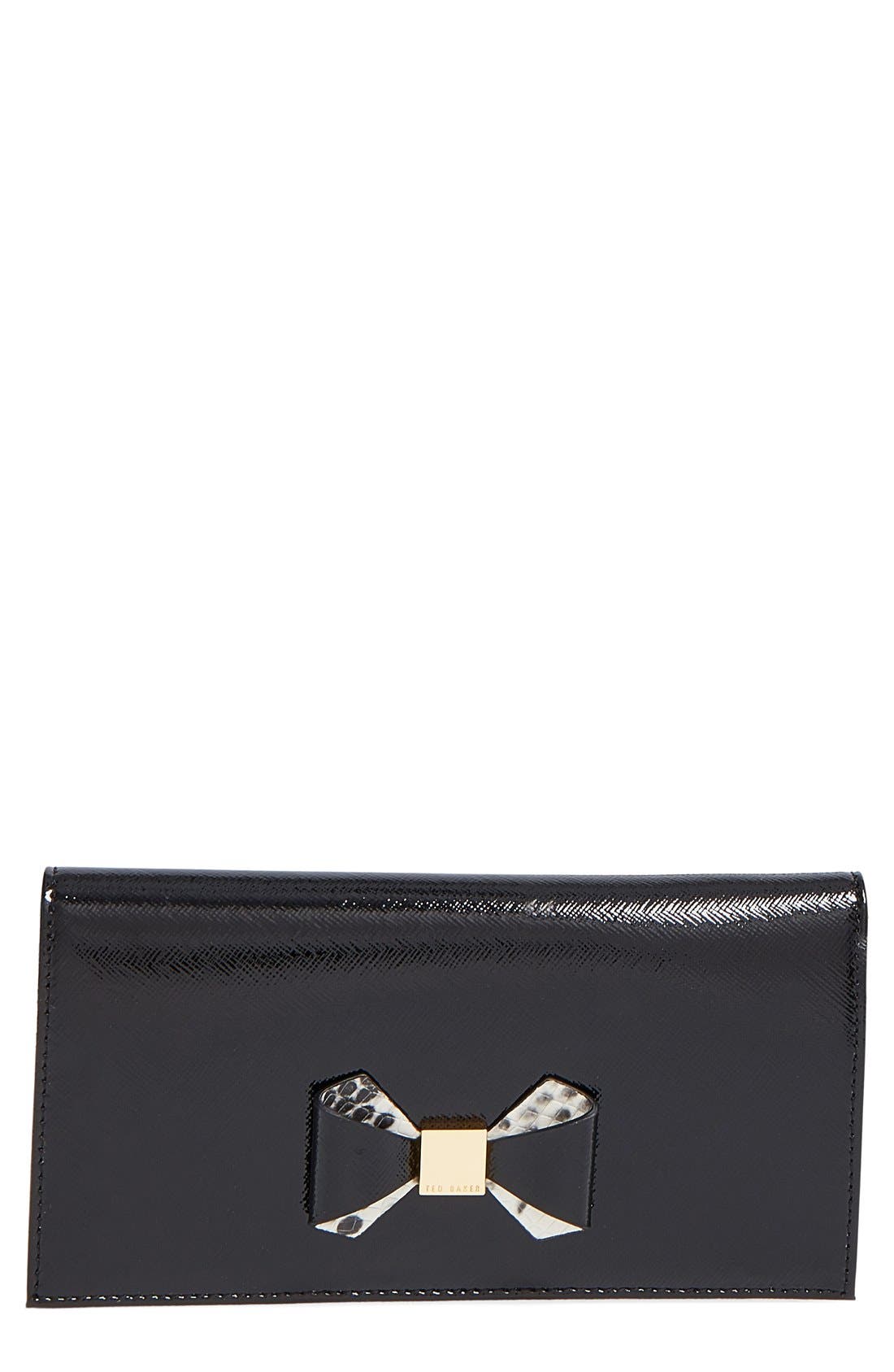 Ted Baker London Bow Patent Leather Wallet Nordstrom