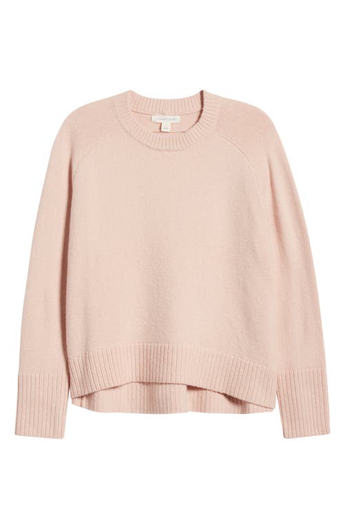 Shop Treasure & Bond Crewneck Raglan Cotton Blend Sweater In Pink Smoke