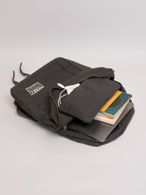 Terra Thread Sustainable Backpack For School And Everyday Use In Charcoal Grey