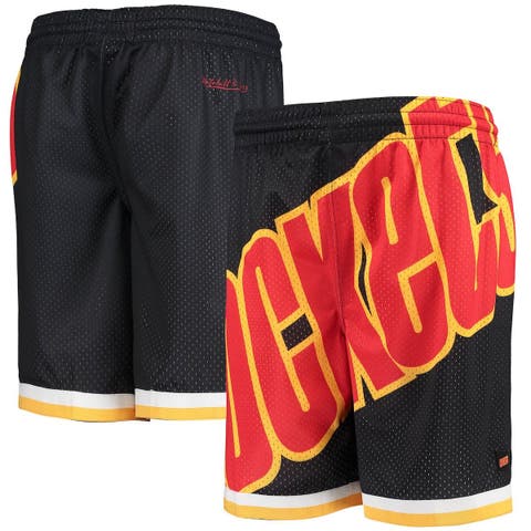  Mitchell & Ness Mens Bulls Swingman Shorts Black/Red Size L :  Sports & Outdoors